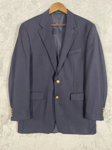 Lauren Ralph Lauren Blazer Mens 40 Long Navy Blue Wool Gold Buttons **READ** - Picture 1 of 10