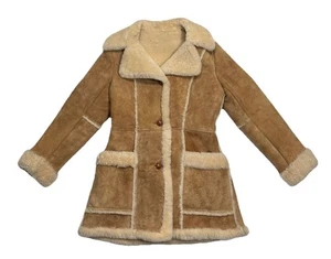 Ardney Suede Shearling Mountain Man Dyed Sheared Lamb Jacket Women’s Size 12 - Picture 1 of 6