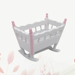 Wooden Mini Furniture Model Prop Dollhouse Living Room Set Cradle - Photo 1 sur 11
