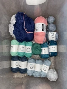 2 Pound Cotton Yarn Bundle (Hobbii Rainbow 8/8, Loops And Threads Cotton Créme) - Picture 1 of 13