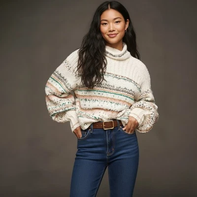 Suéter Pilcro Relajado Cuello Alto Talla XXS Foto 1 de 4