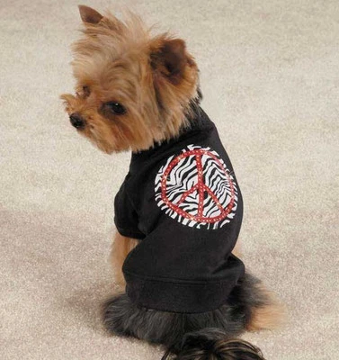 Zack & Zoey зебра мира знак собаки футболка черный домашних животных верхний новый - Изображение 1 из 2