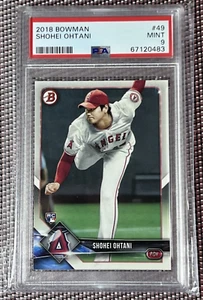 SHOHEI OHTANI RC PSA 9 MINT 2018 Bowman #49 Angels Rookie Card SHOWTIME MVP - Foto 1 di 3