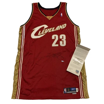 2003-04 Reebok Lebron James Cavaliers Signed Auto UDA RC Rookie Pro Game Jersey - Image 1 of 4