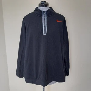 NIKE Black Gingham Logo Women's 1/4 Zip Plus Size Pullover Top 1X - Picture 1 of 4