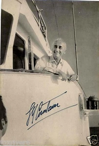 JACQUES COUSTEAU Signed Photograph - Scientist / Marine Conservationist Preprint - Picture 1 of 1