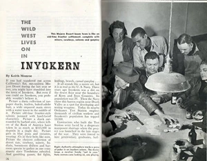 INYOKERN CALIFORNIA 1946 PICTORIAL * WHERE THE WILD WEST LIVES * GAMBLING & GUNS - Picture 1 of 3