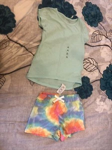 Shirt And Short Set Sm 5/6 Childrens Place Cotton W Elastic Waist - Picture 1 of 7