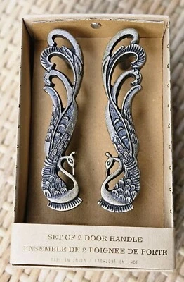 NUEVO Tirador de puerta victoriano de latón estilo vintage con forma de pavo real decoración del hogar Foto 1 de 4