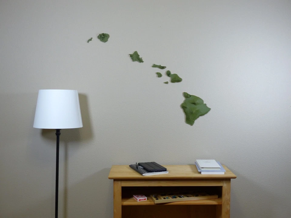Hawaiian Islands 3D Printed Wall Art, Homemade Gift for Island Life Dreamers - Image 1 of 4