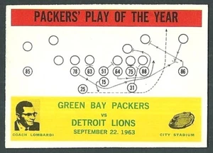 Packers' Play of the Year / Coach Lombardi 1964 Philadelphia Card #84 - Picture 1 of 2