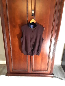Pendleton Vest Men's Size L 100% Pure Virgin Merino Wool Full Zip Pockets - Picture 1 of 9