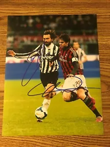 Andrea Pirlo & Ricardo Kaka Autographed 11x14 Photo AC Milan Juventus - Picture 1 of 3