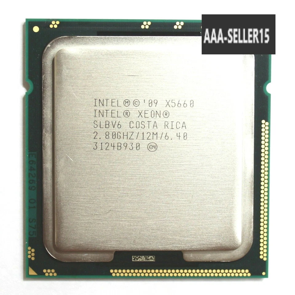 Intel Xeon X5660 SLBV6 2.80 GHz Six Core 12M LGA-1366 Server CPU Processor 95W - Image 1 of 1