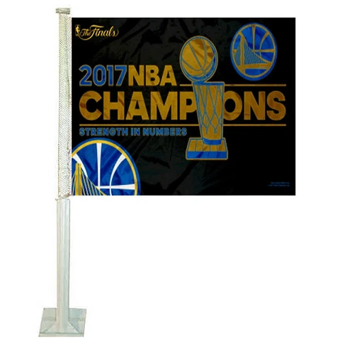 Golden State Warriors 2017 NBA Champions Car Flag NBA Double Sided Auto Banner Cover