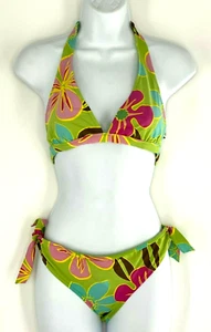 Bikini Hipster mediano para mujer triángulo elástico floral American Eagle Outfitter - Imagen 1 de 7