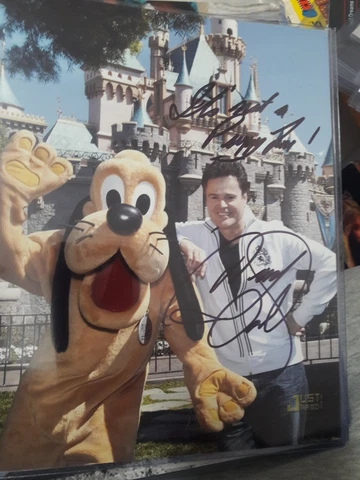 DONNY OSMOND Signed "Its not a Puppy Love" 8X10 Photo In Disneyland with Goofy Cover