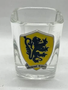 Medieval Times Pewter Yellow Shield Square Shot Glass - Picture 1 of 3