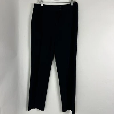 Pantalones JH Collectibles para mujer talla 10 pierna recta plisados delanteros tiro medio negros Foto 1 de 4