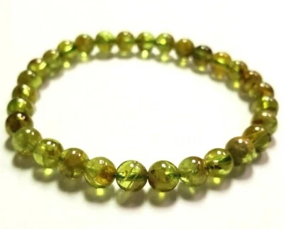 Peridot Gemstone Bead Stretch Bracelet - Image 1 of 3