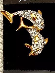 Swarovski Delfino Tac Spilla Pave Cristalli - Foto 1 di 8