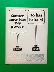 1963 MERCURY COMET FORD FALCON ORIGINAL VINTAGE PRINT AD ADVERTISEMENT - Bild 1 von 1