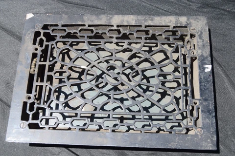 Antique Cast Iron Heat Grate Floor Register 8x12 Decorative Vintage Old Cover