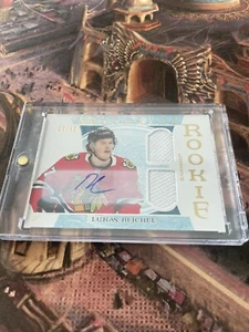 Lukas Reichel 22-23 Artifacts Rookie Patch Auto 26/49 Blackhawks NHL Horizontal - Picture 1 of 2