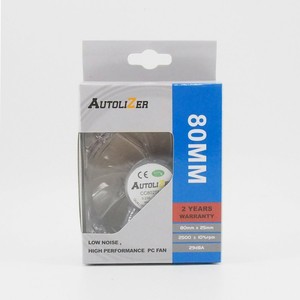 2PCS 80mm 4-LED Neon Quite Clear PC Computer case Bearing Fan Cooler White Mod