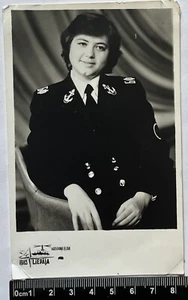 Foto antigua URSS, viñeta, ejército, mujeres marineras, uniforme de mujer, retratos - Imagen 1 de 3
