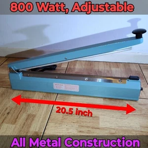 *RARO* 800 vatios 20 pulgadas sellador de impulsos FS-500 TODO METAL calor bolsas de plástico polivinílico - Imagen 1 de 8