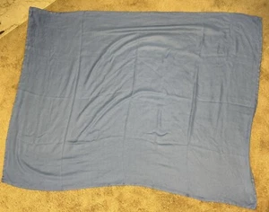 Delta Airlines Logo Lap Blue Single Stitch First Class Blanket 57” X 44” EUC!! - Picture 1 of 6