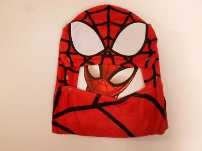 Marvel Spider-Man Hooded Bath Towel Wrap 100% Cotton Size 22" x 51" - Image 1 of 4