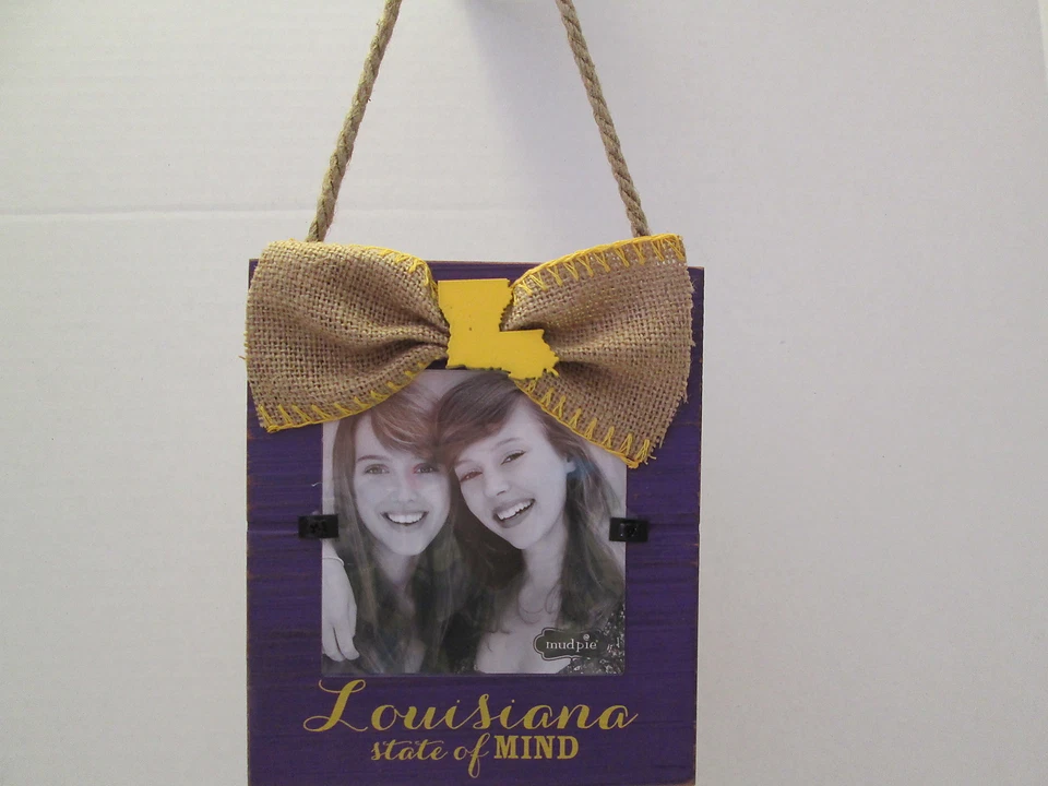 LOUISIANA GAME DAY PICTURE FRAME " Louisiana State of Mind" By Mud Pie