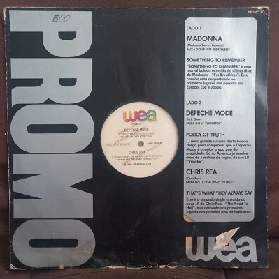 12" DEPECHE MODE "POLICY OF TRUTH" + MADONNA "I BREATHLESS" ++ BRAZIL PROMO 90' - Image 1 of 4