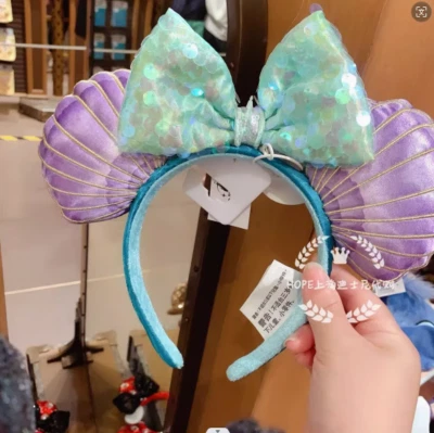 Diadema limitada sirena Ariel púrpura iridiscente parques Disney orejas de Minnie regalo Foto 1 de 4