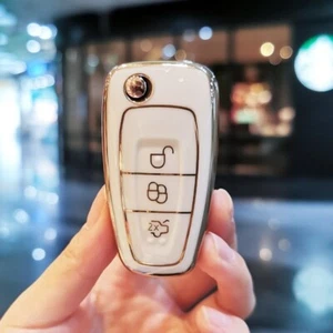 Key Protector Cover For Ford Focus Fiesta Mondeo 2009-2015 White - Picture 1 of 3