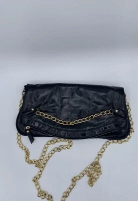 Bolso Bandolera de Hombro Joseph Charles Cuero Negro Plegable Convertible Foto 1 de 4