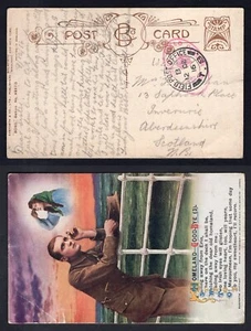 GB WW1 Military 1916 Censored Soldier's Postcard to Invernie Scotland. FPO T.8. - Picture 1 of 4
