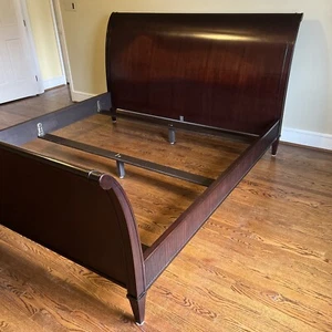 Barbara Barry for Baker Furniture Modern Regency Dark Mahogany King Size Bed - Picture 1 of 7
