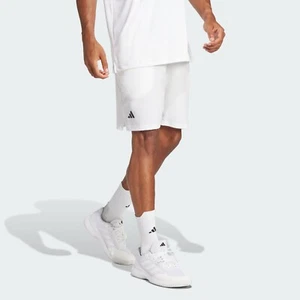 adidas Club Stretch Woven Mens Tennis Shorts White Climacool 9" - Picture 1 of 6