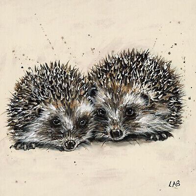 Louise Brown Hedgehogs Wooden Block • 2.09£