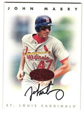 John Mabry 1996 Leaf Signatures on Card Autograph