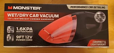 Monster Aspiradora de Coche Húmeda/Seca 12V Ligera con Cable Portátil Foto 1 de 4