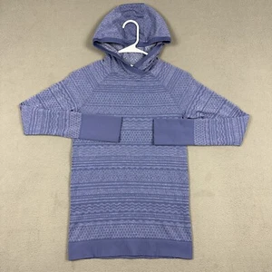 Lululemon Rest Less Hoodie Womens 8 Blue/Purple Geometric Stretch Pullover EUC - Picture 1 of 12