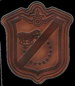 4,5" MARINE CORPS MWSS-371 SCHWARZSCHAF SQUADRON LEDERAUFNÄHER - Bild 1 von 1