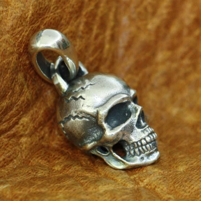 Detalles Colgante Calavera Plata de Ley 925 Motociclista Rock Punk Colgante TA181D GC Foto 1 de 4