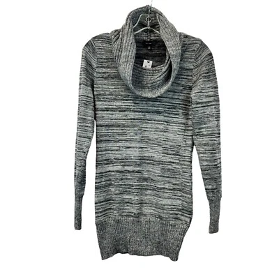 The Limited Cowl Neck Long Sleeve Pullover Tunic Sweater Gray Striped XS New - Image 1 of 4