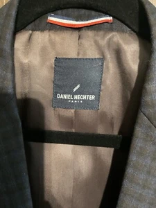 Daniel Hechter Paris Sports Coat Brown/Gray/Tan Plaid Sz 48 Extra Lg 100% Wool - Picture 1 of 20