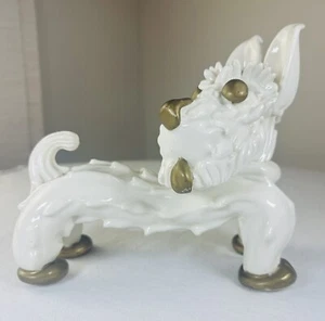Original Kent Art Ware Porcelain Japan Dragon Dog Figurine 1930s Art Deco Yorkie - Picture 1 of 12